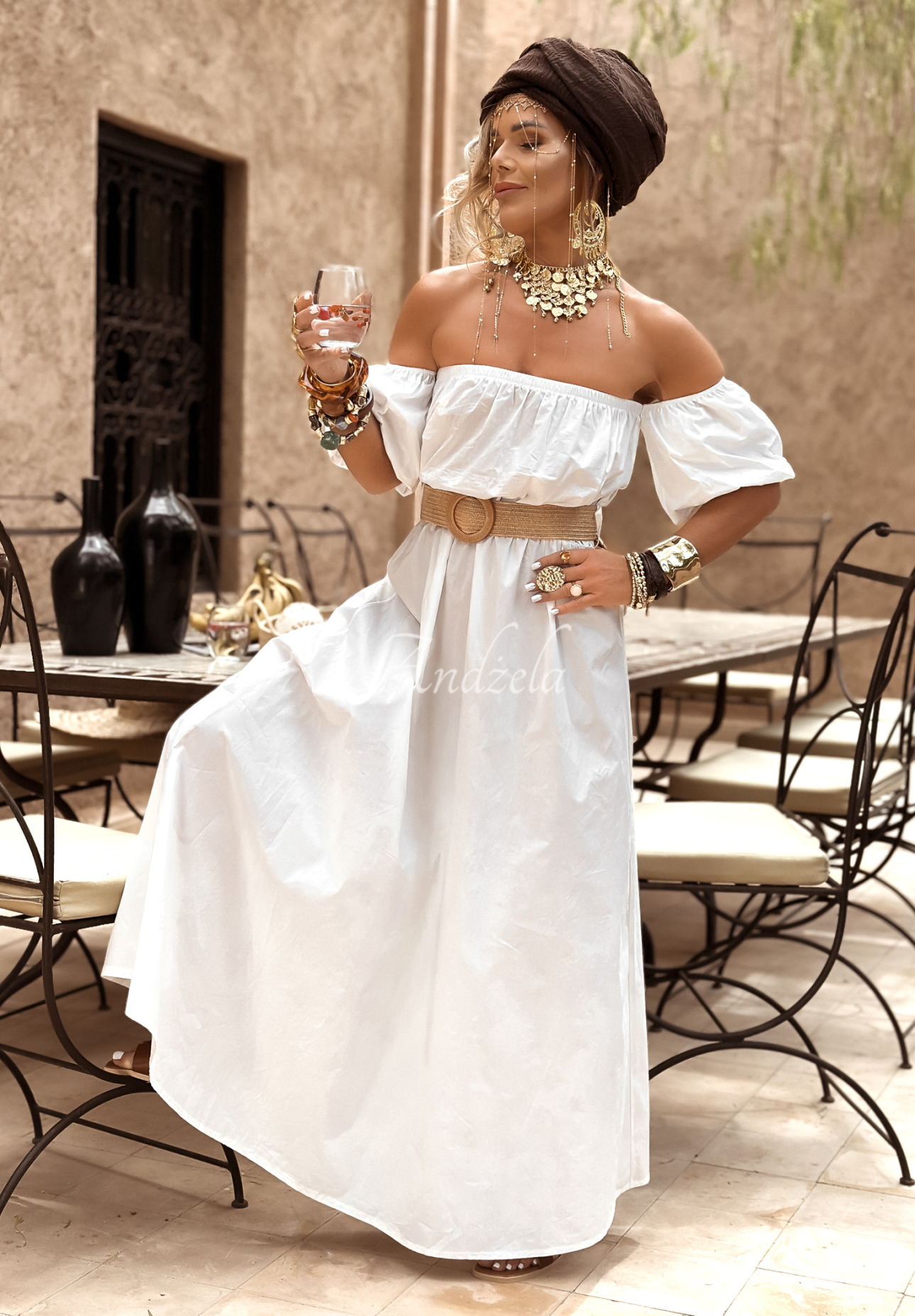 Rochie spaniolă cu curea Casablanca