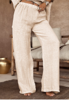 Pantaloni wide leg din in Nile Cruising
