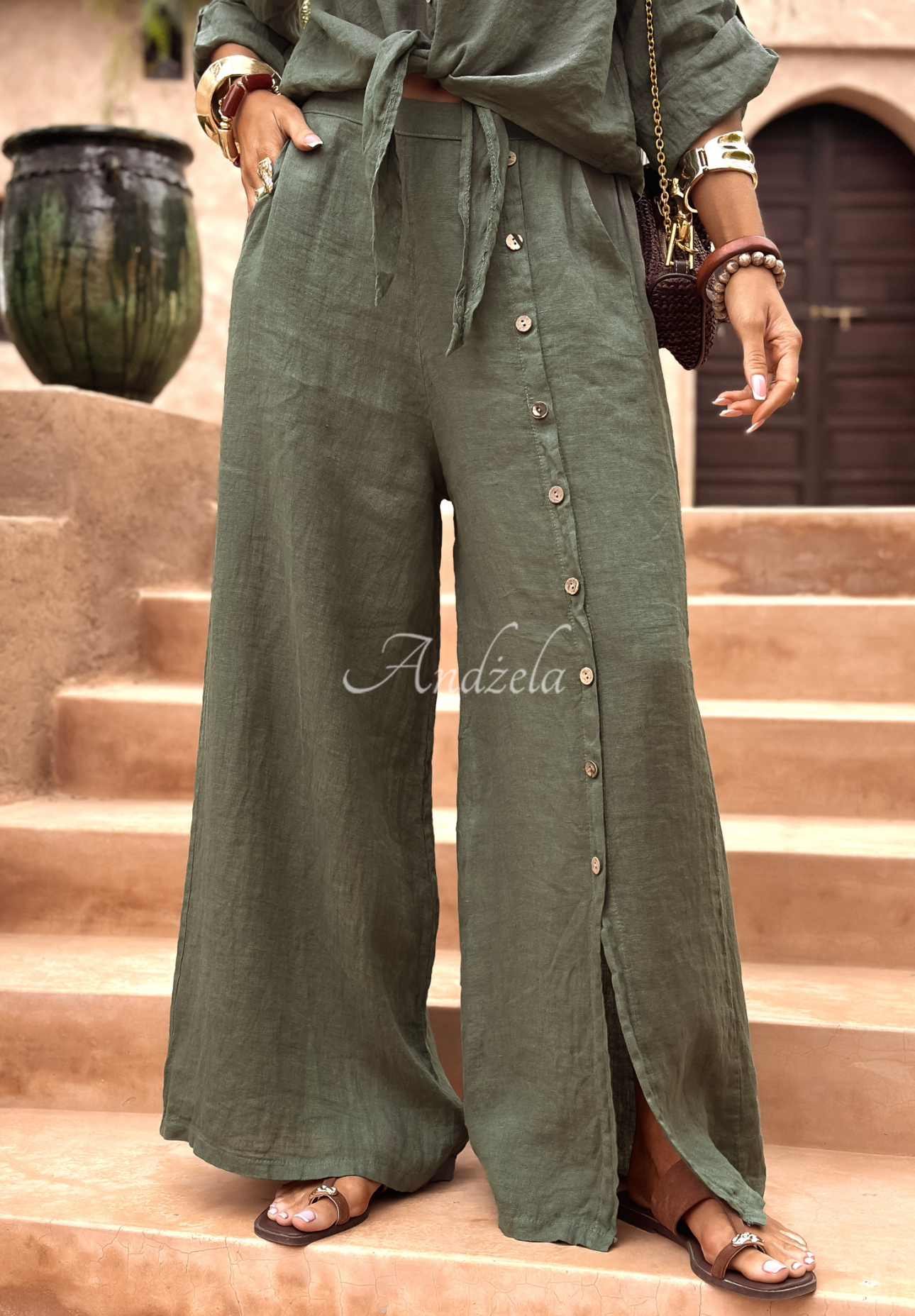 Pantaloni din in So Much Sun