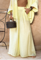 Pantaloni wide leg de muselină Forever Holidayss