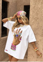 Tricou z nadrukiem MC Love Stone Alb