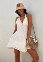 Ażurowa Rochie mini La Milla Dream Of Far Away albă