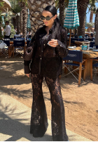 Koronkowe Pantaloni La Milla Lace Elegance negre