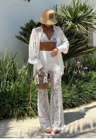 Koronkowe Pantaloni La Milla Lace Elegance białe