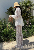 Koronkowe Pantaloni La Milla Lace Elegance białe