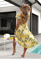 Rochie z bufkami w cytrynki Lemon Taste albă