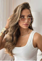 Ochelari przeciwsłoneczne Charm & Radiance złoto-maro