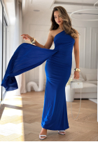 Asymetryczna Rochie maxi Time To Dance albastru cobalt