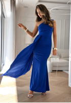 Asymetryczna Rochie maxi Time To Dance albastru cobalt