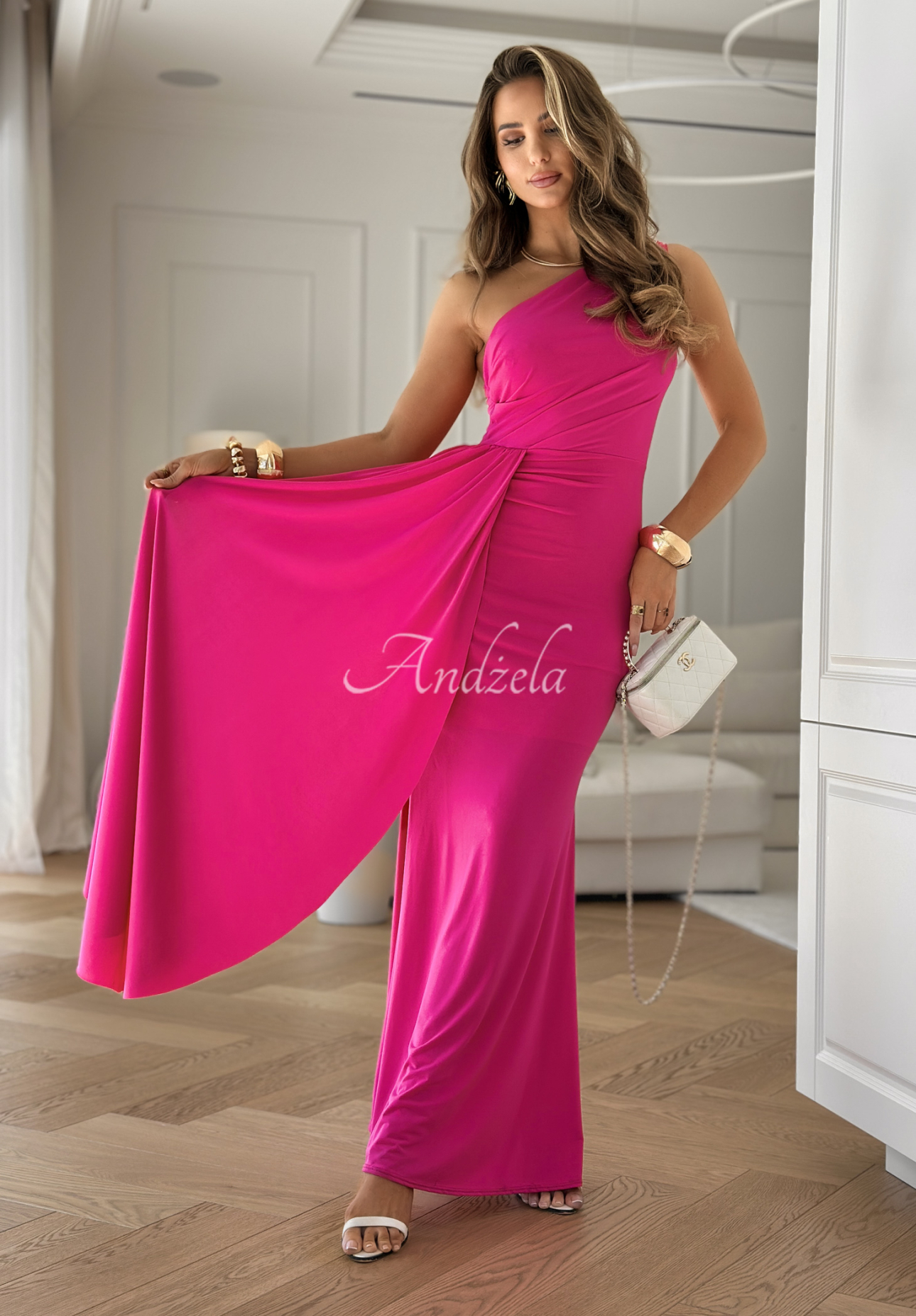 Rochie asimetrică maxi Time To Dance
