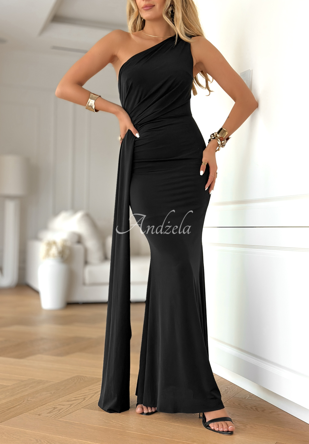 Rochie asimetrică maxi Time To Dance