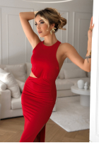 Rochie z wycięciem The Flirtation roșie