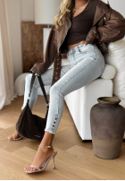 Pantaloni din denim skinny Macmillan albastru deschis