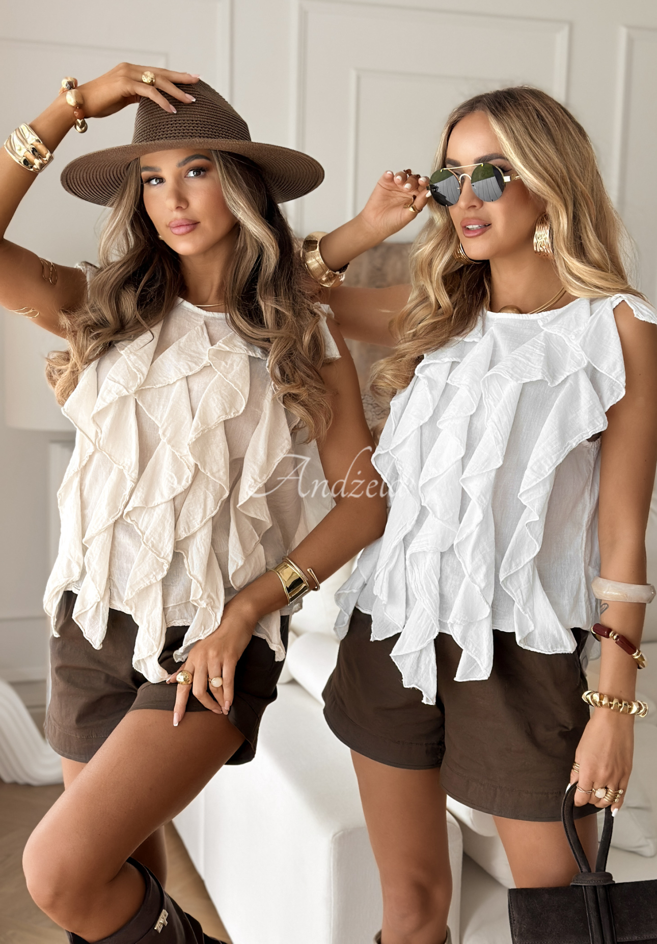 Bluză cu volănașe Boho Sands
