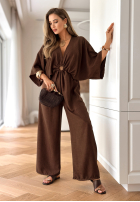 Rochie maxi Sun Symphony ciocolatie