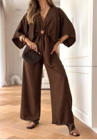 Rochie maxi Sun Symphony ciocolatie