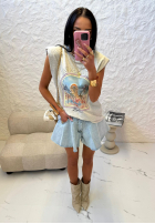 Tricou z nadrukiem La Milla Hotel Hawaii gri