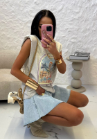 Tricou z nadrukiem La Milla Hotel Hawaii gri