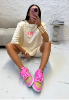 Tricou z nadrukiem La Milla I Got Me ecru