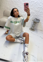 Tricou z nadrukiem La Milla Love Paris gri