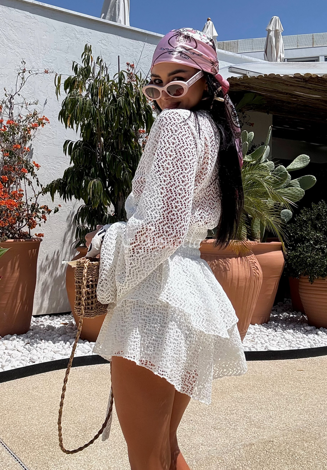 Set din dantelă La Milla Exquisite Lace format din bluză și fustă-pantalon