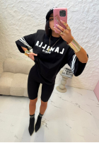 Tricou z nadrukiem La Milla Love Paris negru