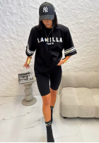 Tricou z nadrukiem La Milla Love Paris negru