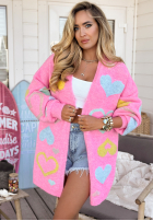 Cardigan w serca Ever Romantic roz