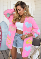 Cardigan w serca Ever Romantic roz