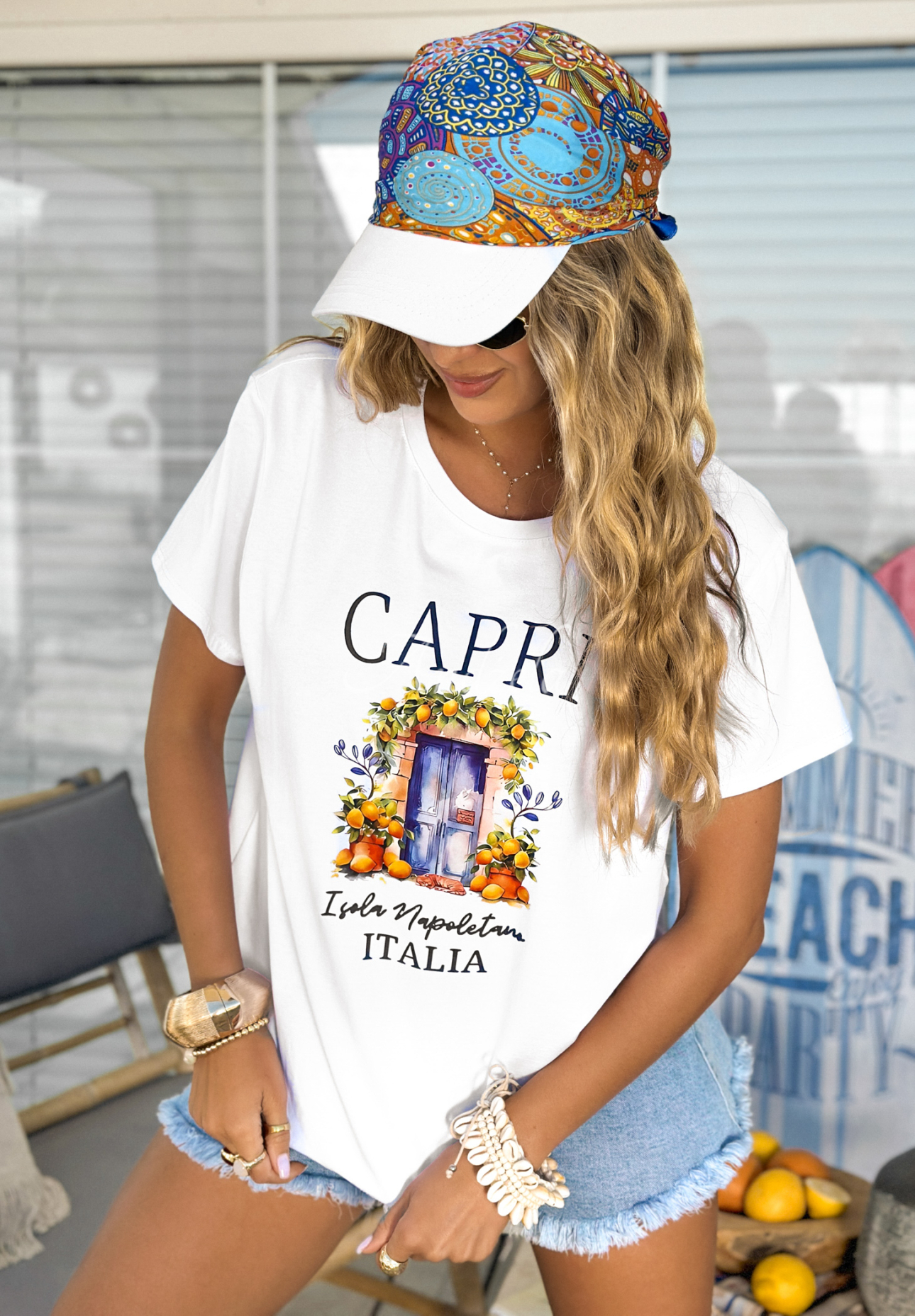 Tricou cu imprimeu Capri Italia