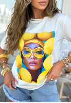 Tricou z nadrukiem MC Yellow Inspiration Alb