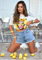 Tricou z nadrukiem MC Yellow Inspiration Alb