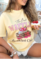 Tricou z nadrukiem MC The Best Waffles galben banană
