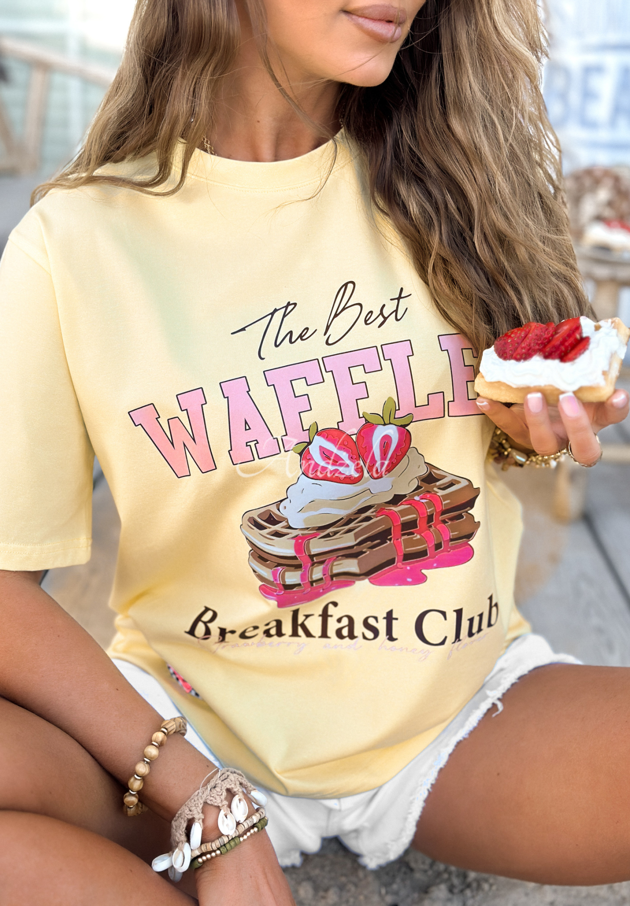 Tricou cu imprimeu MC The Best Waffles
