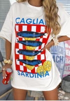Tricou z nadrukiem MC Sardinia ecru