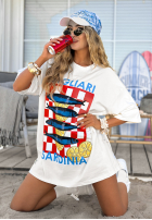 Tricou z nadrukiem MC Sardinia ecru