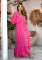 Rochie maxi Rainbow Lakes fucsia