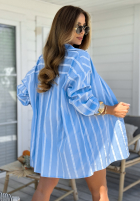 Compleu Cămașă i krótkie spodenki w paski Summer Stripes albastru azuriu