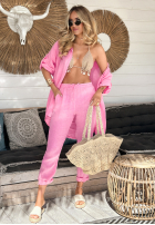 din material textil Pantaloni Afternoon Sun roz