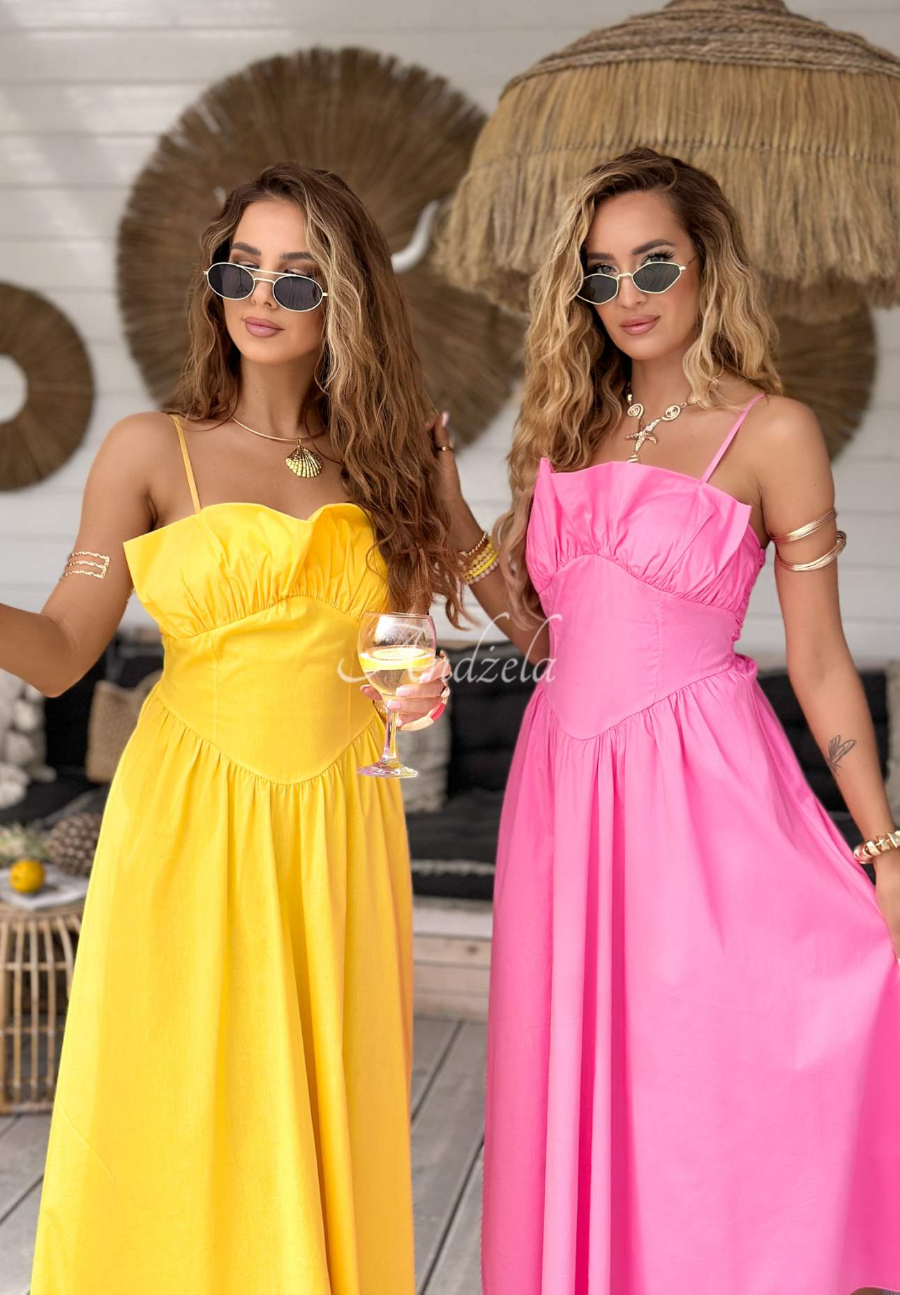 Rochie midi cu bretele Summer Dates