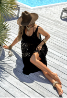 Ażurowa Rochie boho Samira negru