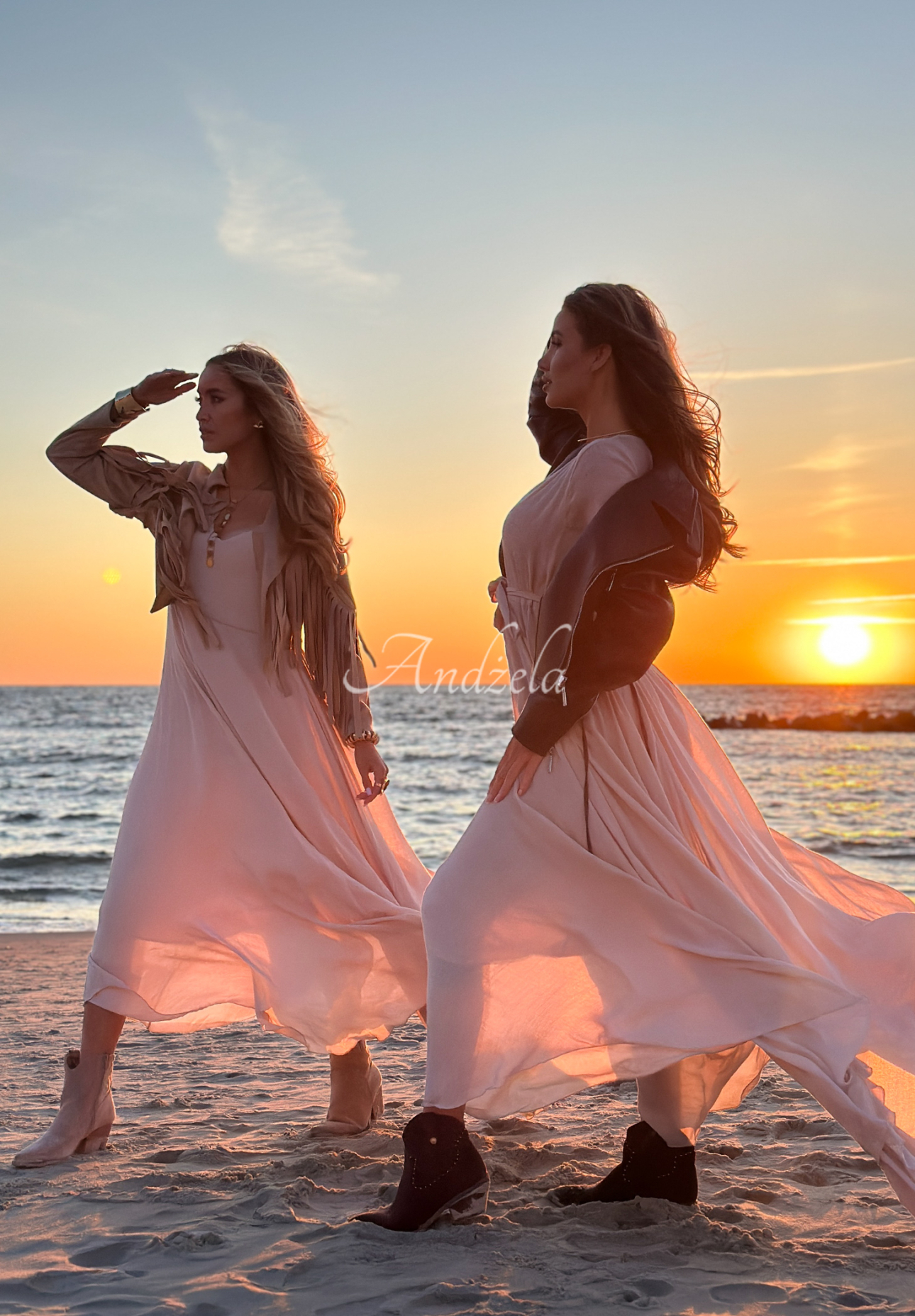 Rochie maxi cu curea Beachfront Villa