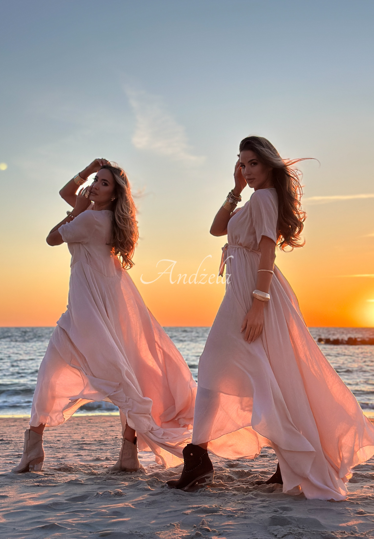 Rochie maxi cu curea Beachfront Villa