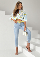 Pantaloni din denim skinny Used To Each Other albastru deschis