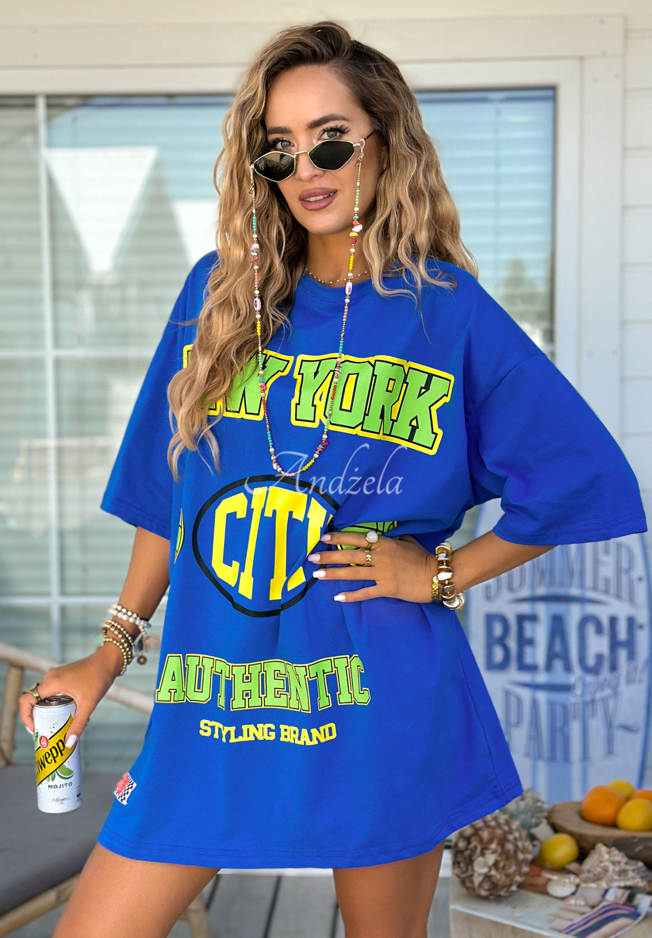 Tricou oversize cu imprimeu MC NYC Authentic