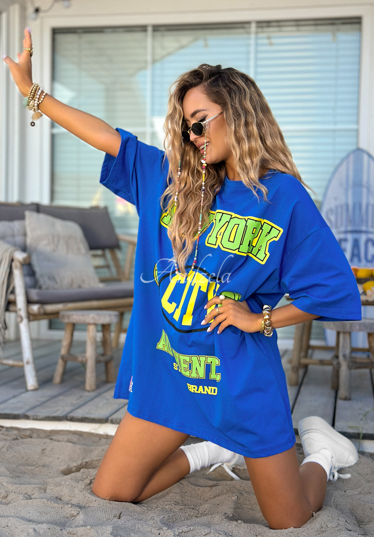Tricou oversize cu imprimeu MC NYC Authentic