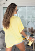 Tricou oversize Need To Breathe galben banană