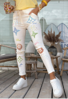Pantaloni z aplikacjami So Dazzling ecru