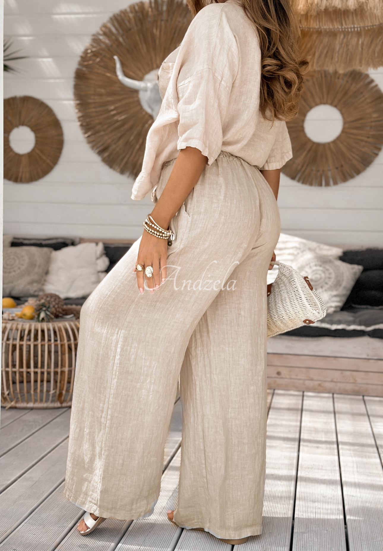 Pantaloni wide leg din in On Vacation