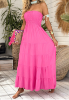 Rochie maxi z falbankami Sunshine Perfection roz